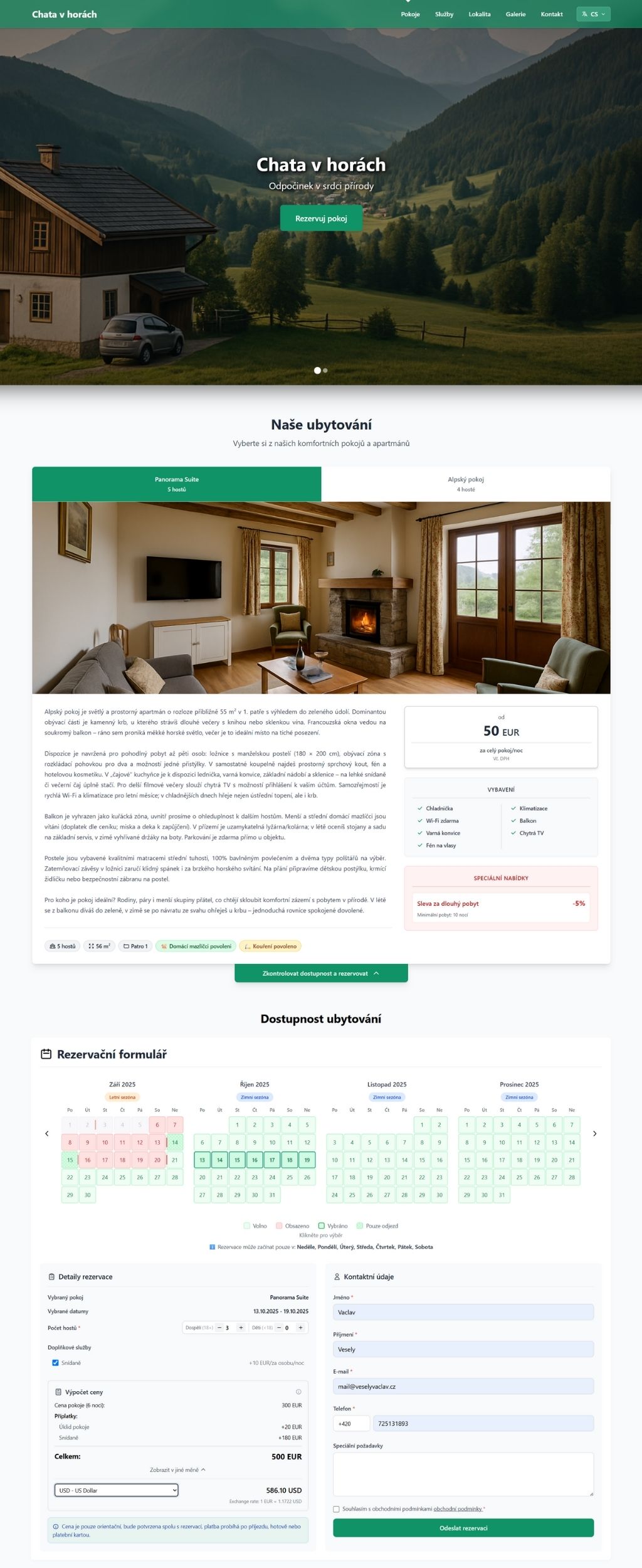 Main accommodation site preview